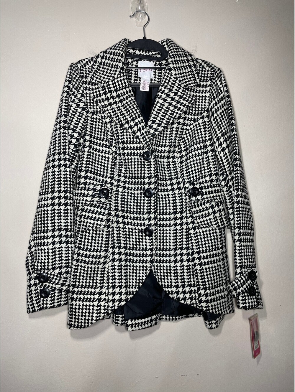 Candie’s New Houndstooth Blazer Coat Preppy Academia Y2K M